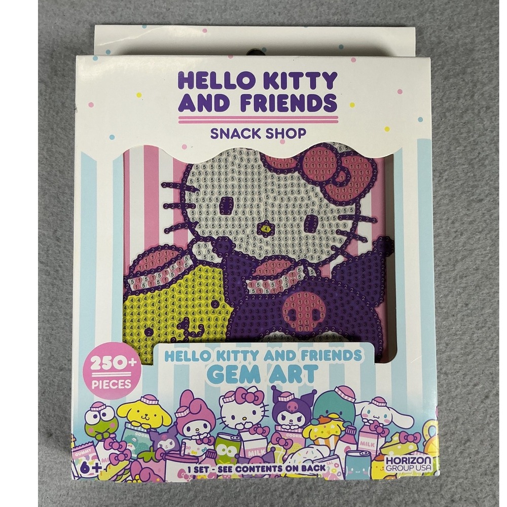 Hello Kitty and Friends Snack Shop Gem Art Kit 250+ Pieces Horizon Group New